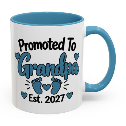 Promoted To Grandpa Est. 2027 Mug - right side on white