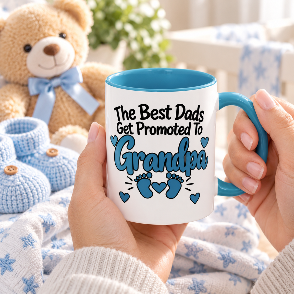 The Best Dads Get Promoted To Grandpa Mug - gift lifestyle