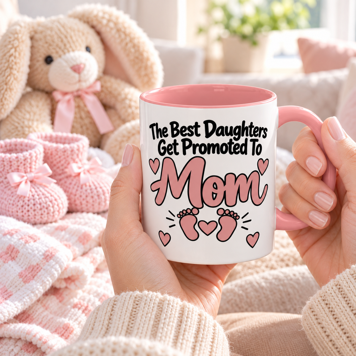 The Best Daughters Get Promoted To Mom Mug - gift lifestyle