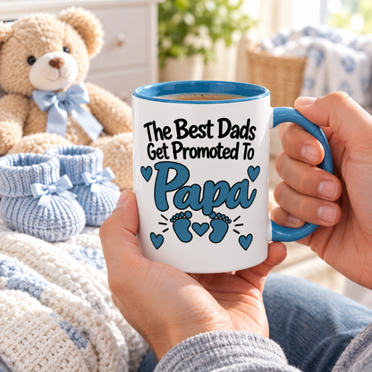 The Best Dads Get Promoted To Papa Mug - gift lifestyle