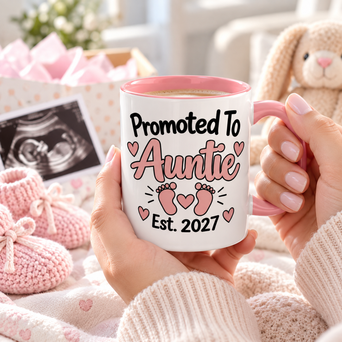 Promoted To Auntie Est. 2027 Mug - gift lifestyle