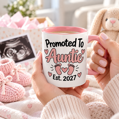 Promoted To Auntie Est. 2027 Mug - gift lifestyle