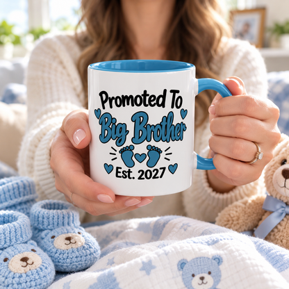 Promoted To Big Brother Est. 2027 Mug - gift lifestyle