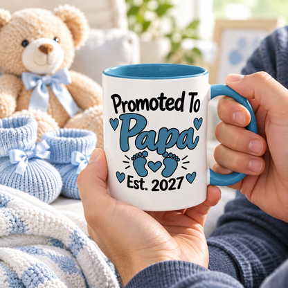 Promoted To Papa Est. 2027 Mug - gift lifestyle