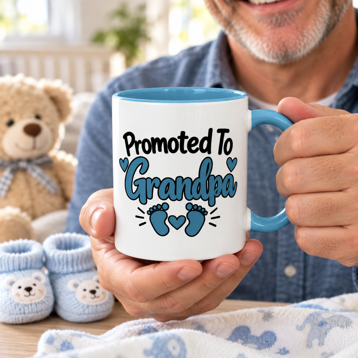 Promoted To Grandpa Mug - gift lifestyle