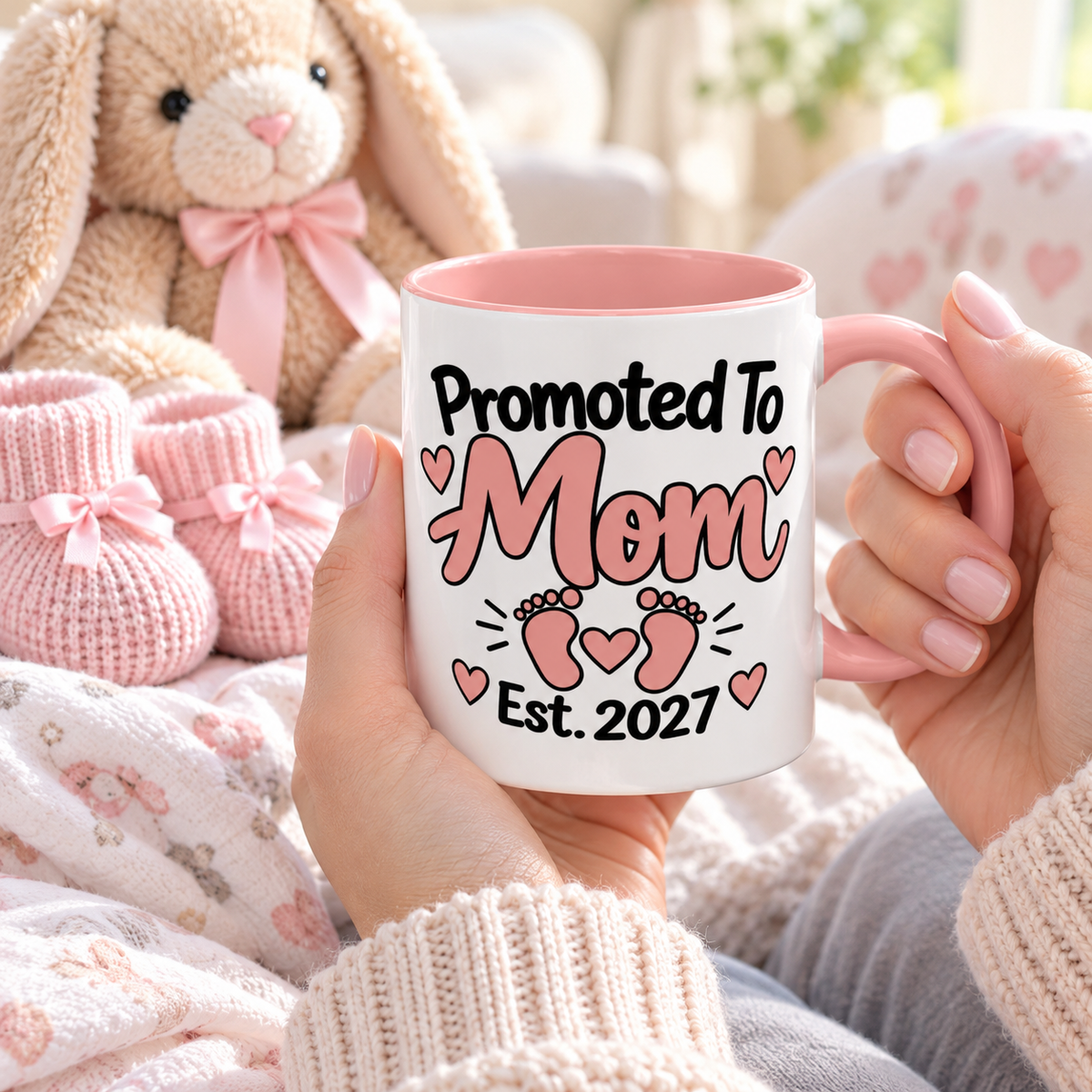 Promoted To Mom Est. 2027 Mug - gift lifestyle
