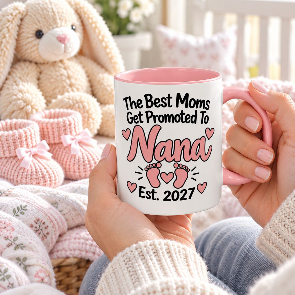The Best Moms Get Promoted To Nana Est. 2027 Mug - gift lifestyle