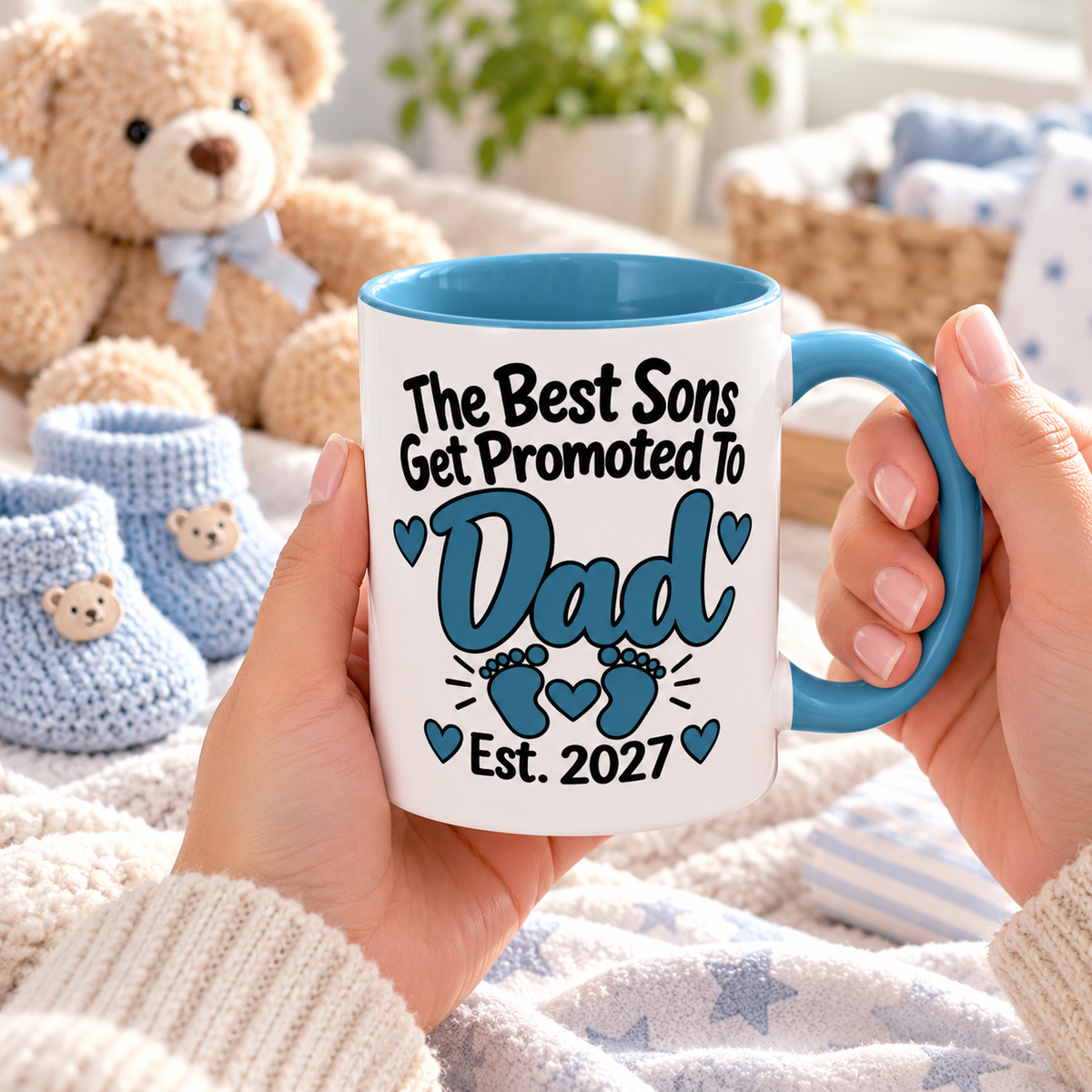 The Best Sons Get Promoted To Dad Est. 2027 Mug - gift lifestyle
