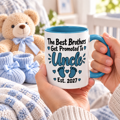 The Best Brothers Get Promoted To Uncle Est. 2027 Mug - gift lifestyle
