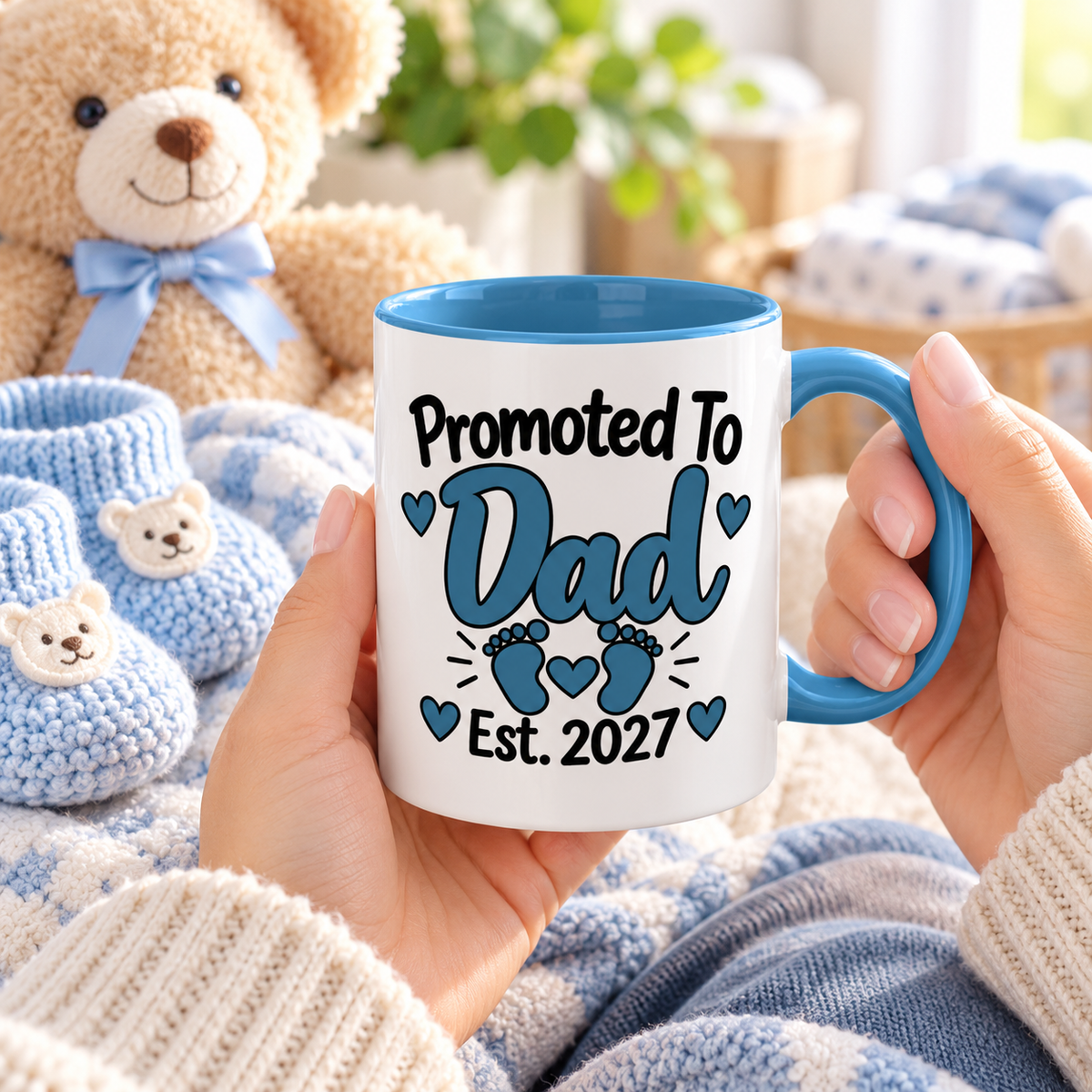 Promoted To Dad Est. 2027 Mug - gift lifestyle