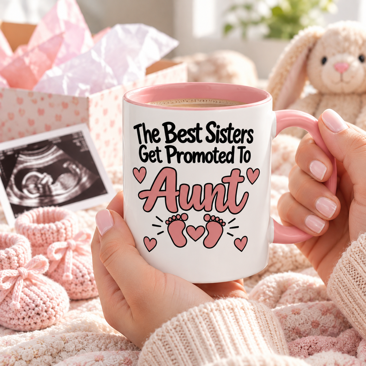 The Best Sisters Get Promoted To Aunt Mug - gift lifestyle