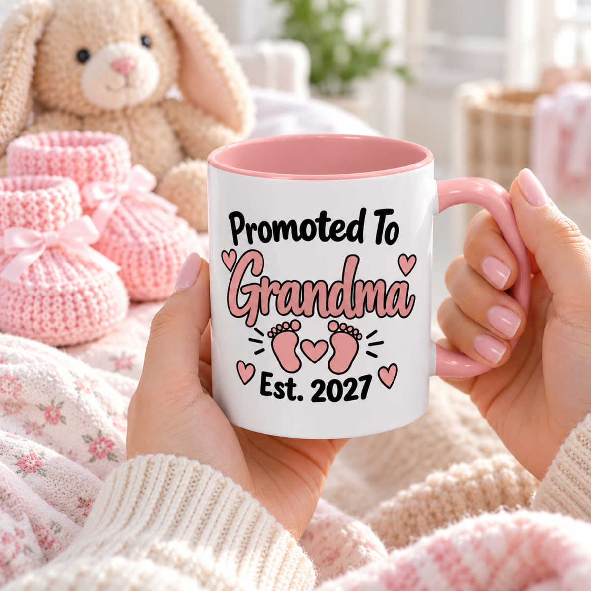 Promoted To Grandma Est. 2027 Mug - gift lifestyle