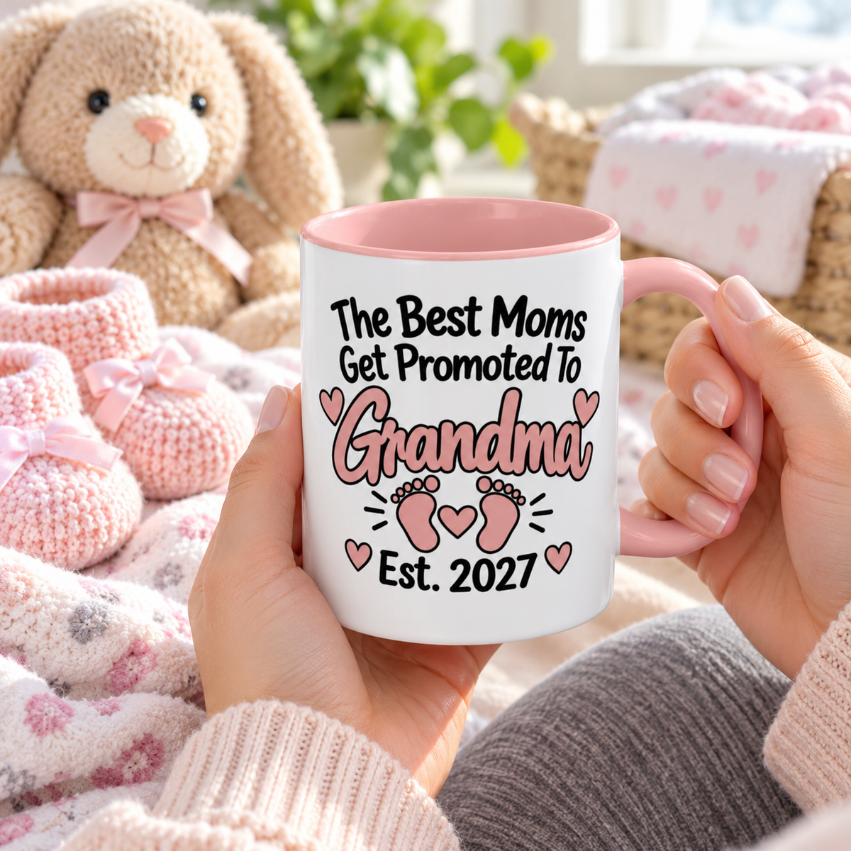 The Best Moms Get Promoted To Grandma Est. 2027 Mug - gift lifestyle