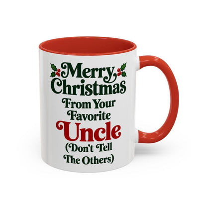 Merry Christmas From Your Favorite Uncle (Don't Tell The Others) 11oz accent mug - image 2
