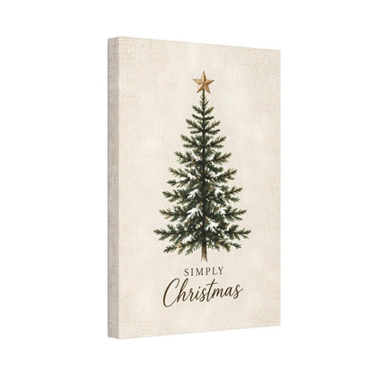 Simply Christmas Canvas Wall Art – Farmhouse Christmas Tree Decor, Vertical 8x12 16x24 24x36