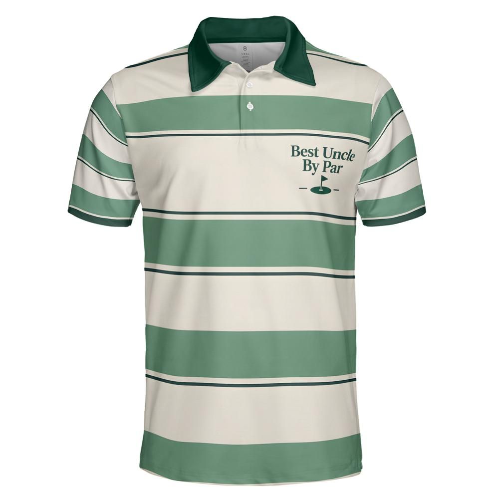 Best Uncle By Par golf polo flat front