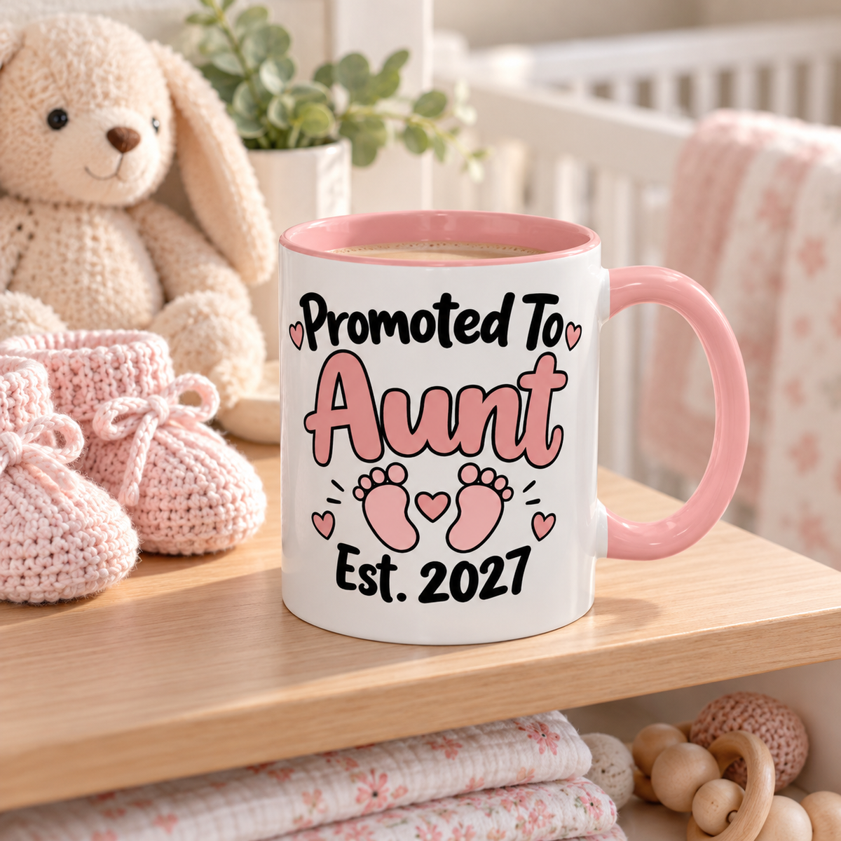 Promoted To Aunt Est. 2027 Mug - gift lifestyle