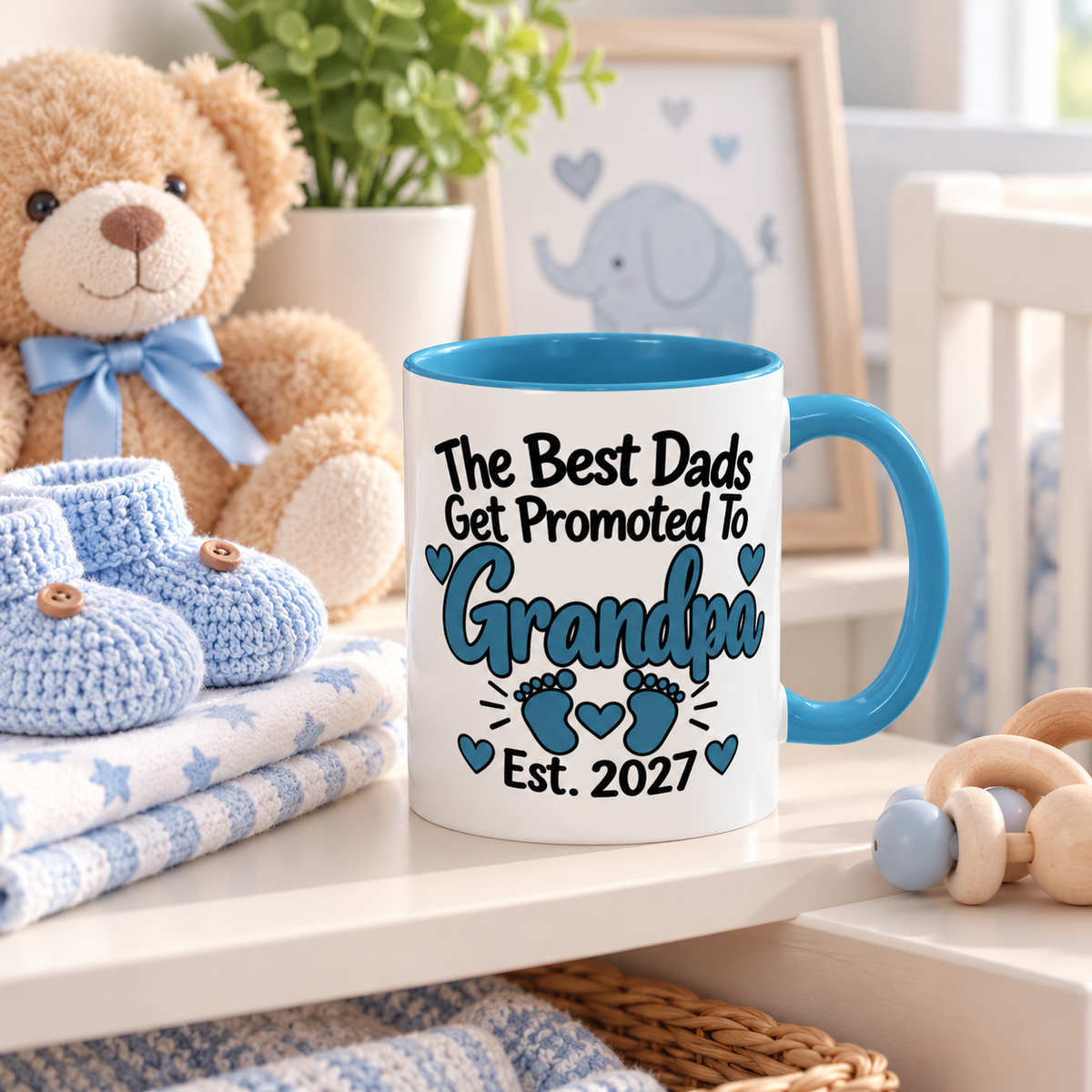 The Best Dads Get Promoted To Grandpa Est. 2027 Mug - gift lifestyle