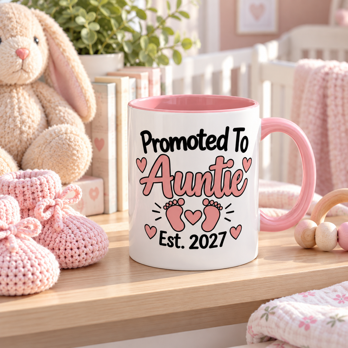 Promoted To Auntie Est. 2027 Mug - gift lifestyle