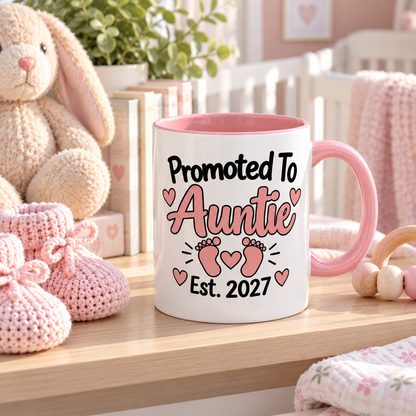Promoted To Auntie Est. 2027 Mug - gift lifestyle