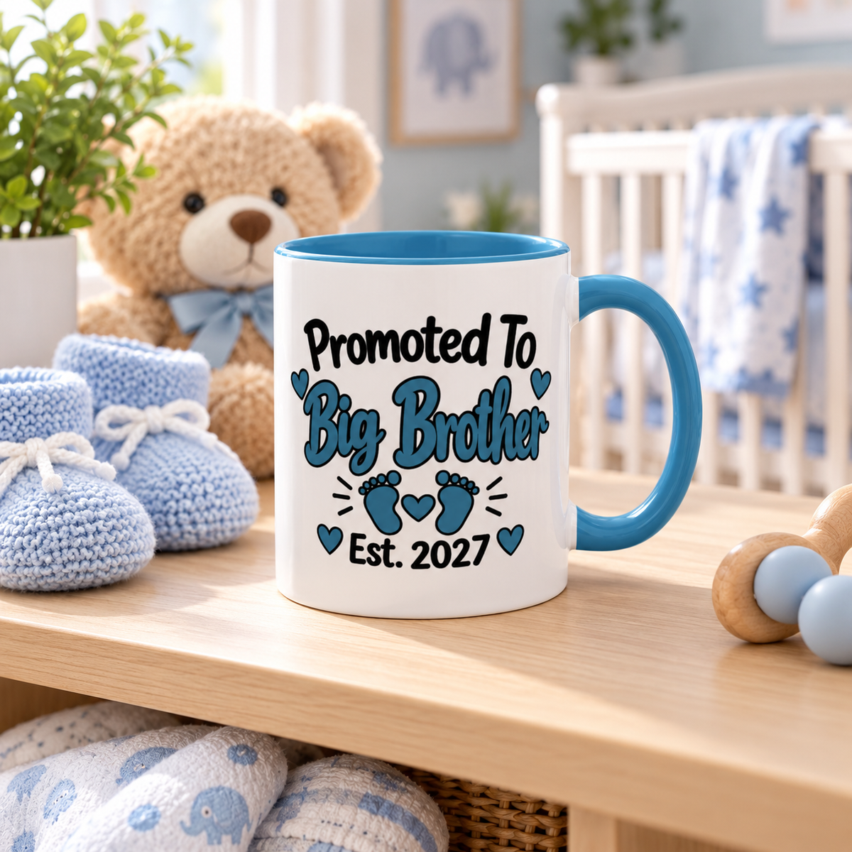 Promoted To Big Brother Est. 2027 Mug - gift lifestyle