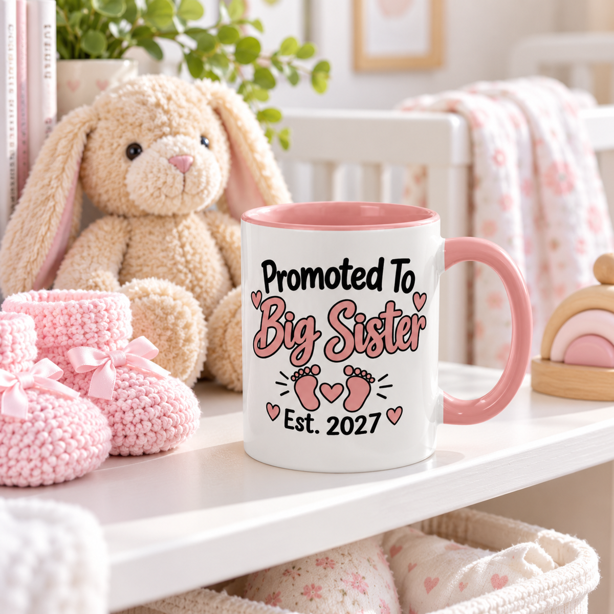 Promoted To Big Sister Est. 2027 Mug - gift lifestyle