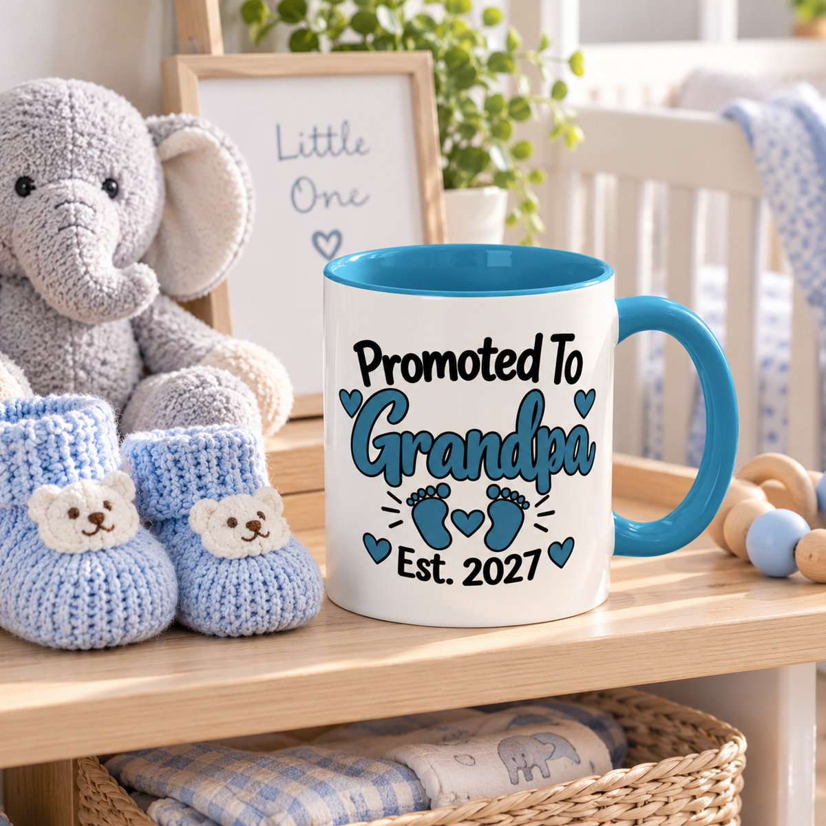 Promoted To Grandpa Est. 2027 Mug - gift lifestyle