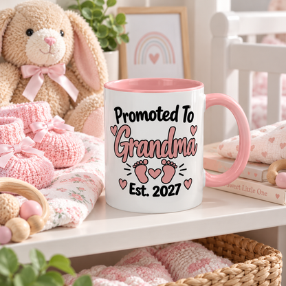 Promoted To Grandma Est. 2027 Mug - gift lifestyle