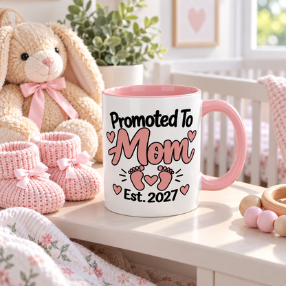 Promoted To Mom Est. 2027 Mug - gift lifestyle