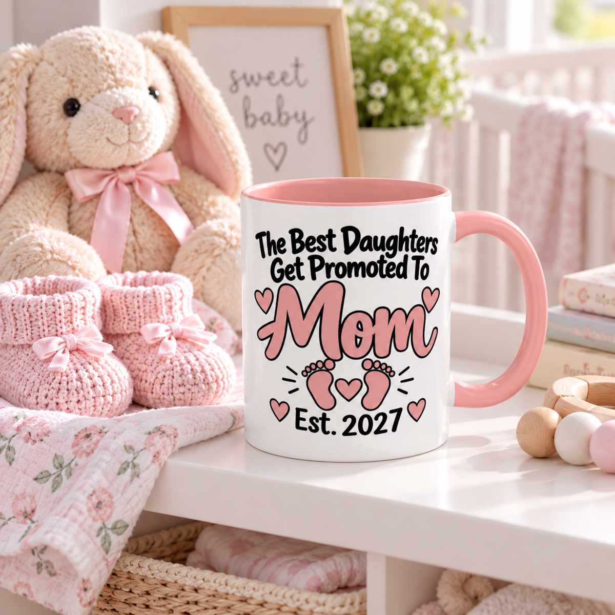 The Best Daughters Get Promoted To Mom Est. 2027 Mug - gift lifestyle