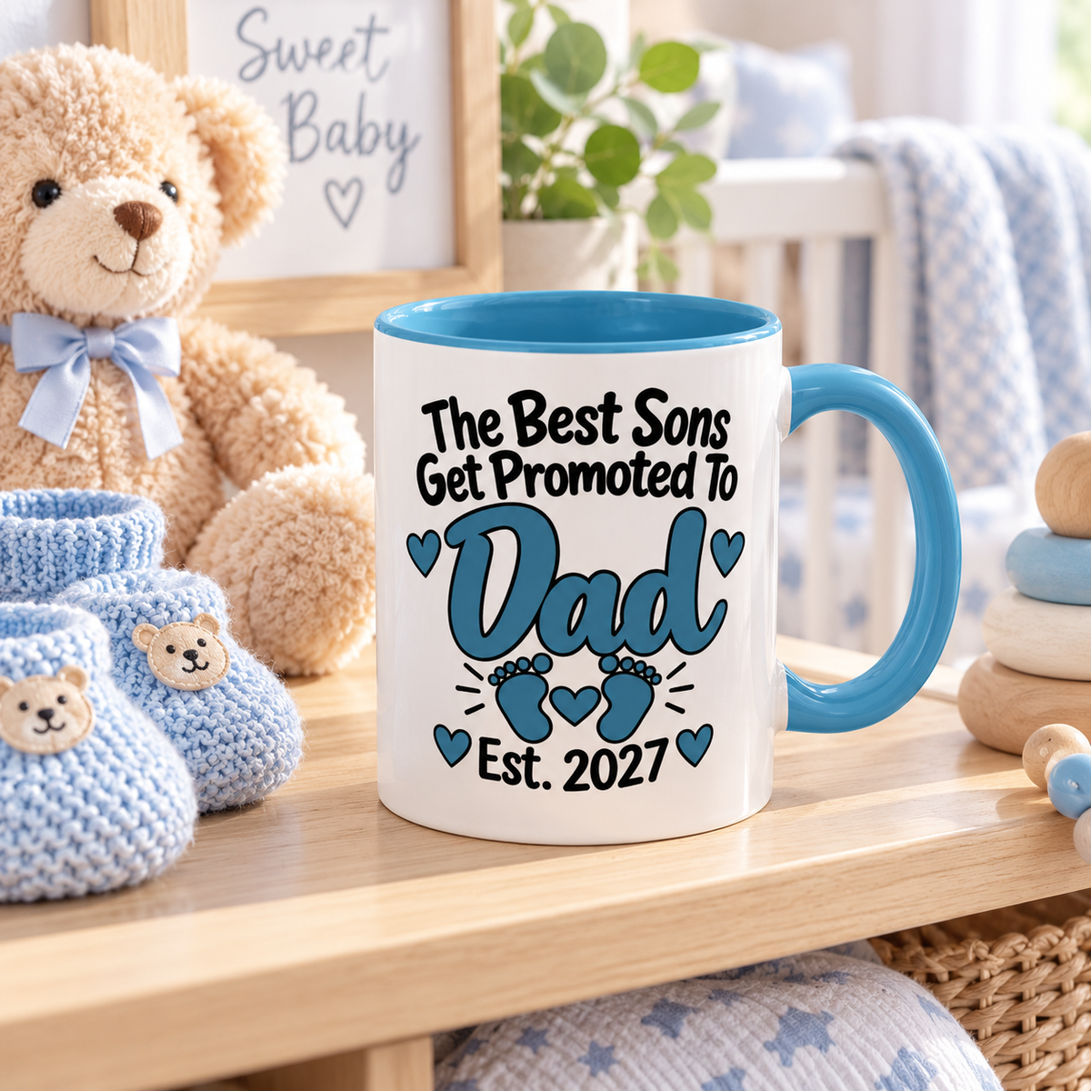 The Best Sons Get Promoted To Dad Est. 2027 Mug - gift lifestyle
