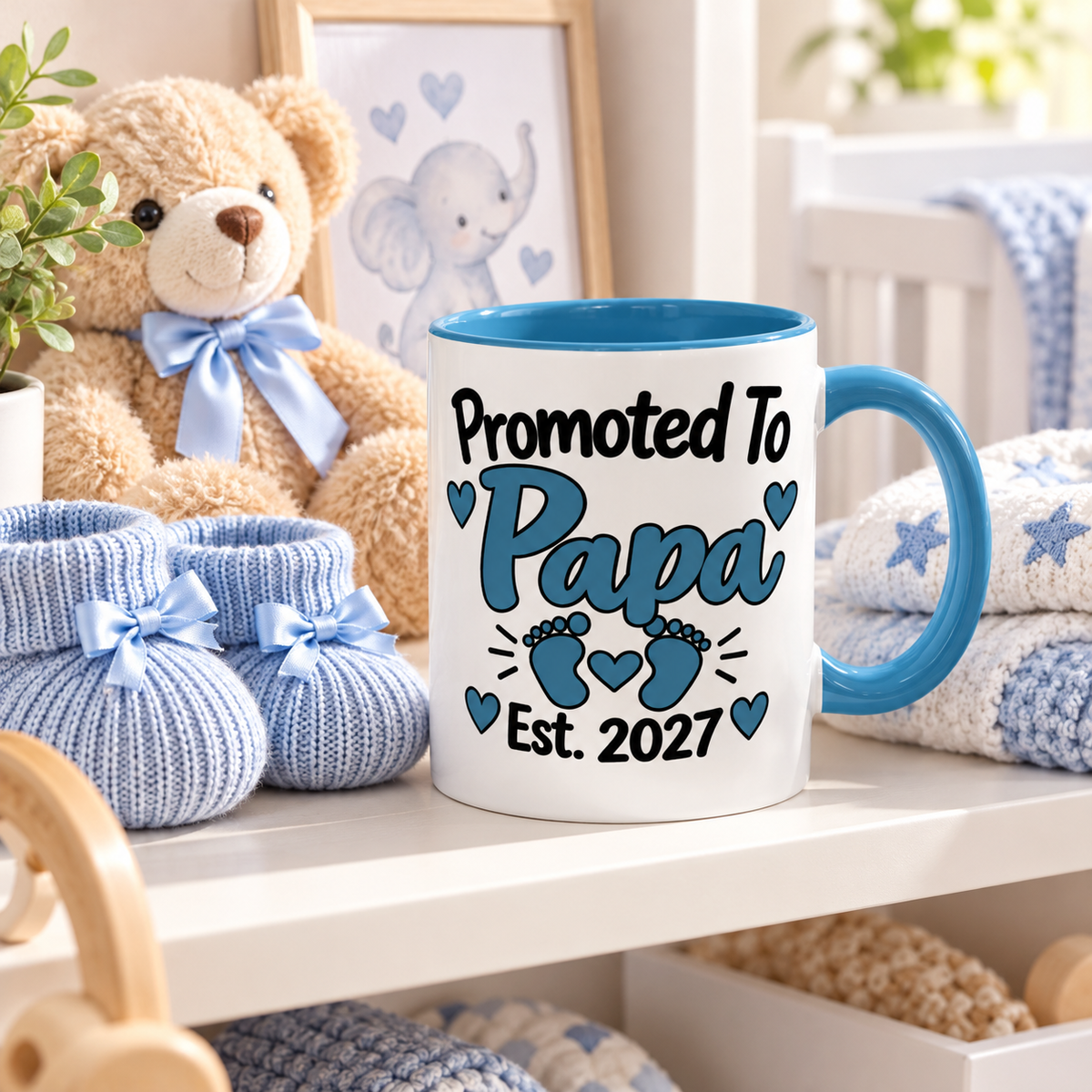 Promoted To Papa Est. 2027 Mug - gift lifestyle