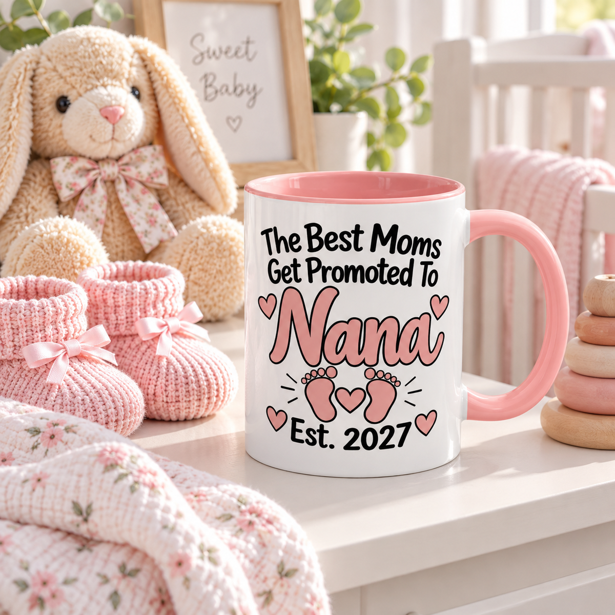 The Best Moms Get Promoted To Nana Est. 2027 Mug - gift lifestyle