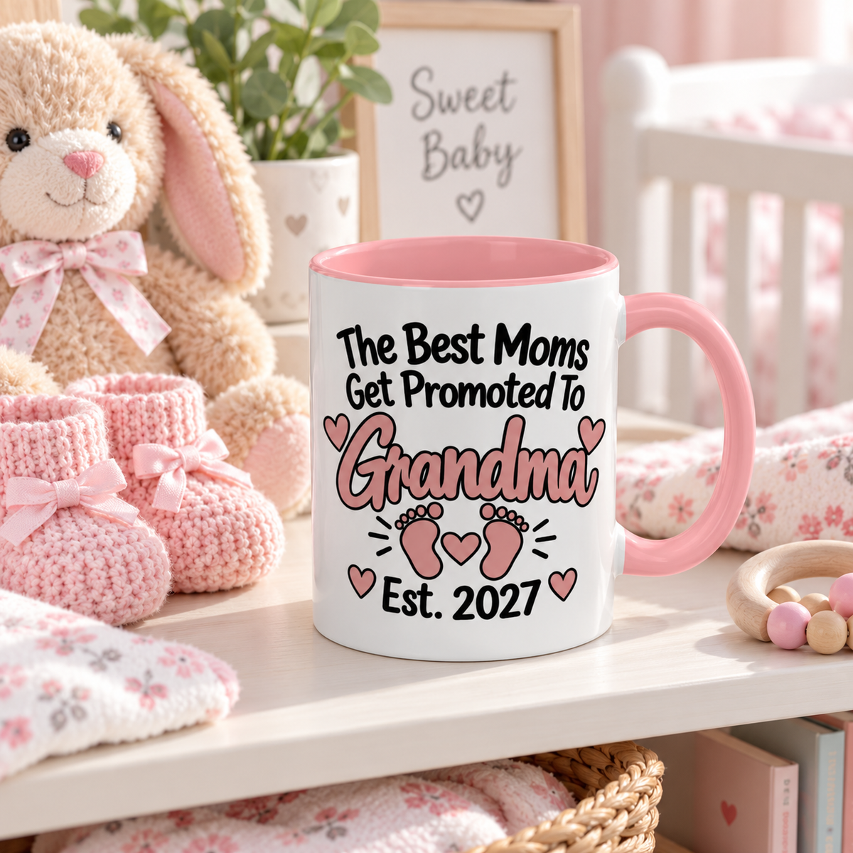 The Best Moms Get Promoted To Grandma Est. 2027 Mug - gift lifestyle