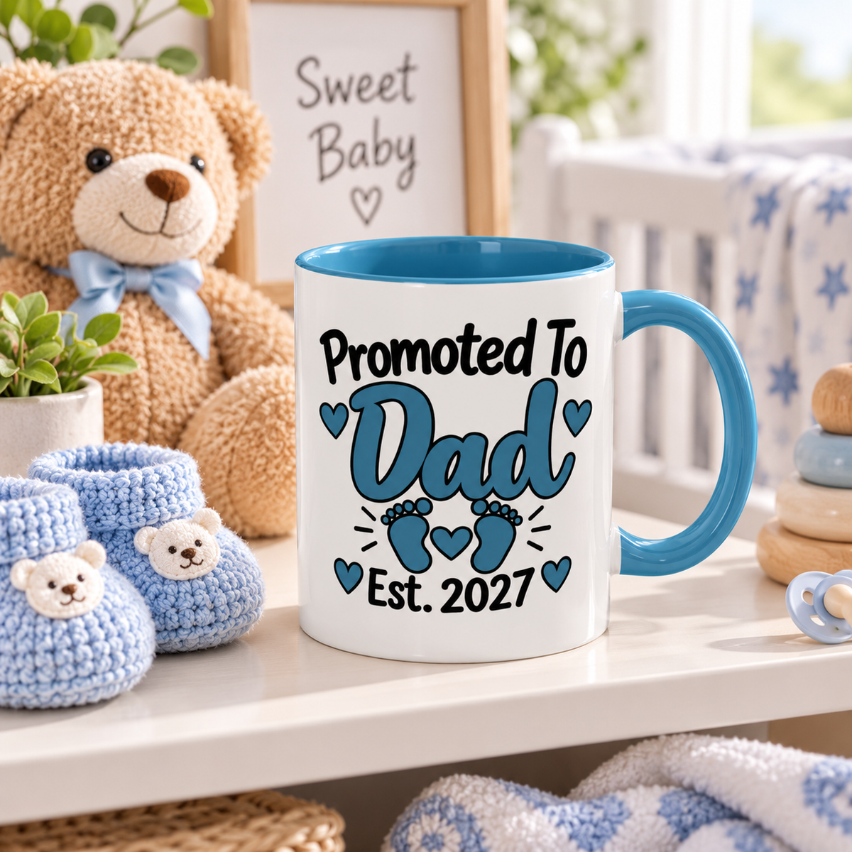 Promoted To Dad Est. 2027 Mug - gift lifestyle