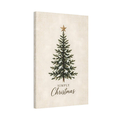 Simply Christmas Canvas Wall Art – Farmhouse Christmas Tree Decor, Vertical 8x12 16x24 24x36
