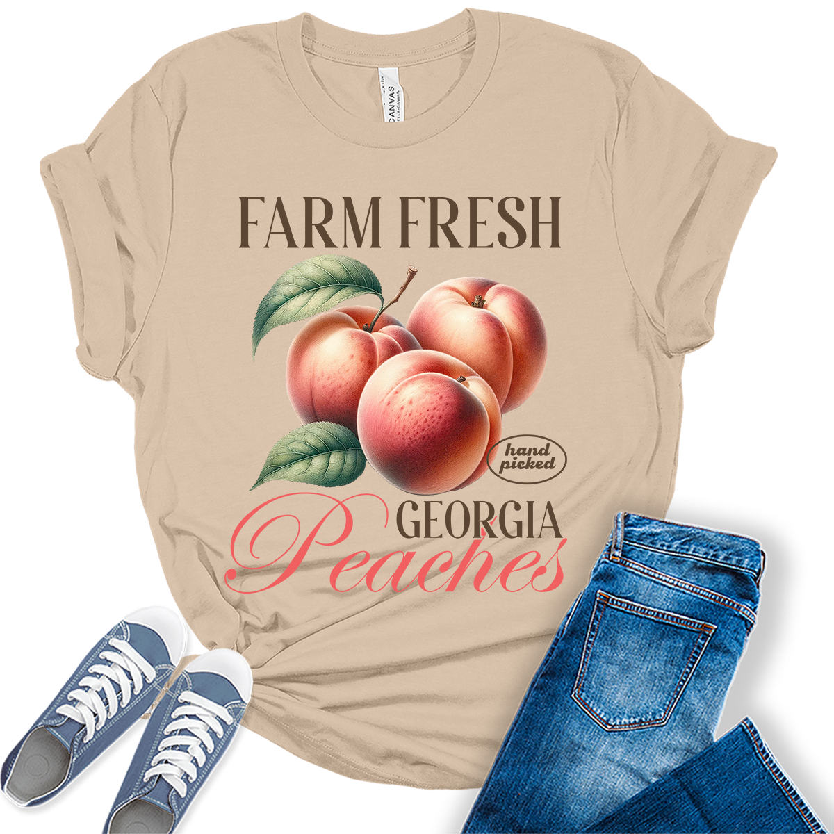 Peaches Shirt Fruit Aesthetic Cute Graphic Tees For Women