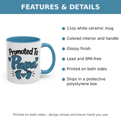 Promoted To Papa Mug - features and details