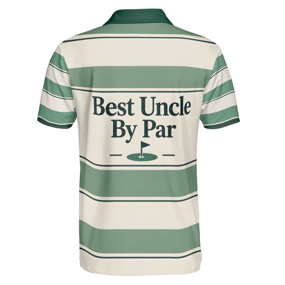 Best Uncle By Par golf polo flat back