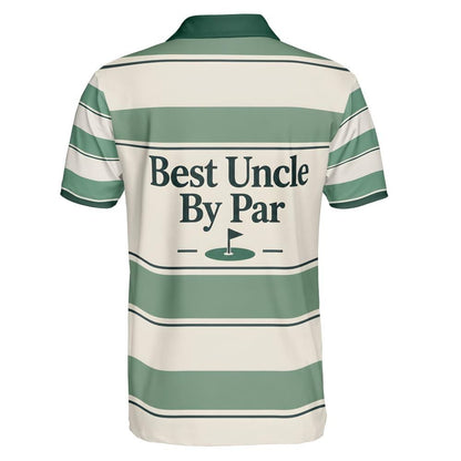 Best Uncle By Par golf polo flat back