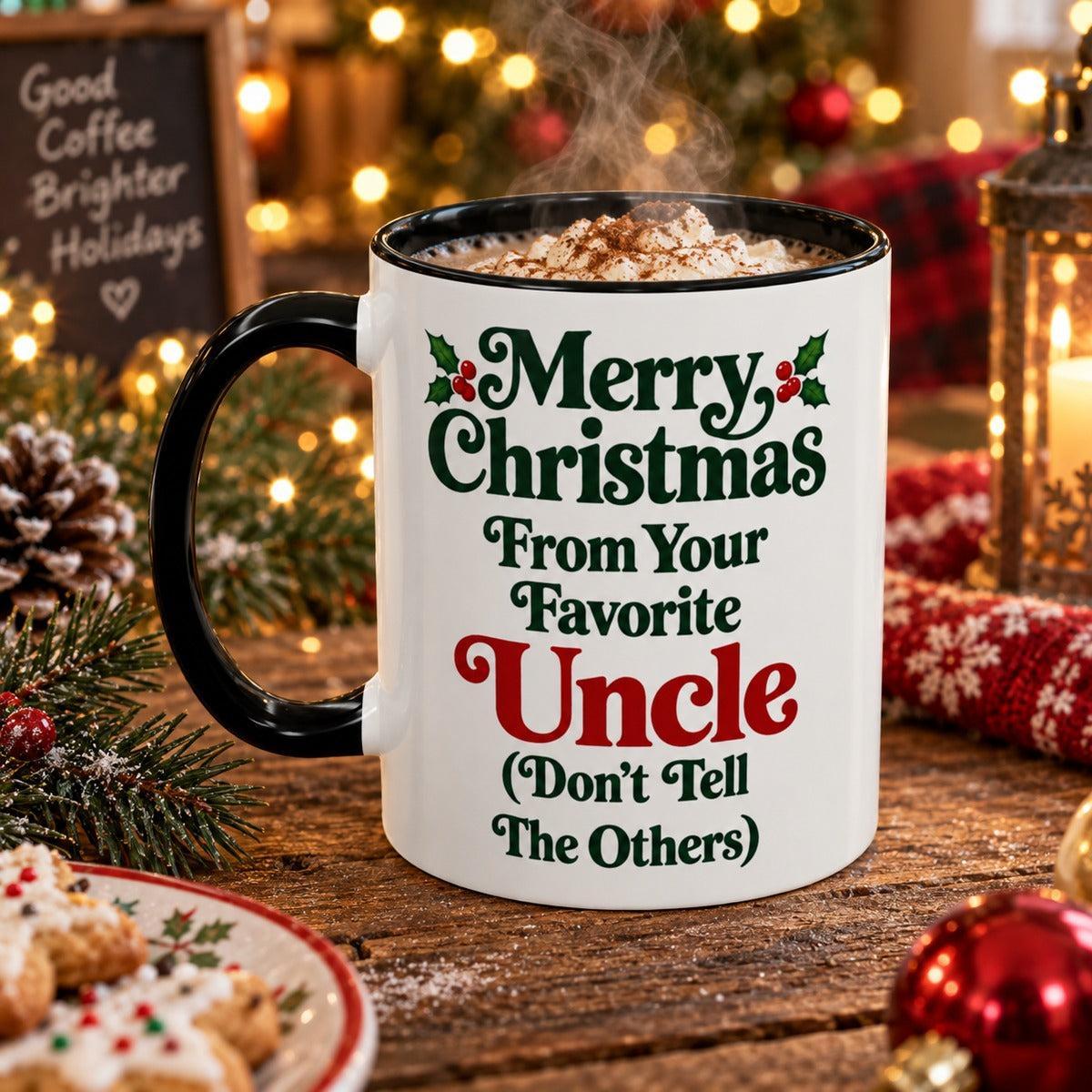 Merry Christmas From Your Favorite Uncle (Don't Tell The Others) 11oz accent mug - image 8
