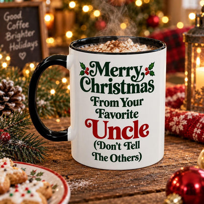 Merry Christmas From Your Favorite Uncle (Don't Tell The Others) 11oz accent mug - image 8