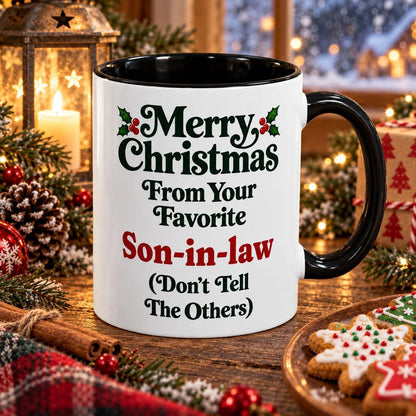 Merry Christmas From Your Favorite Son-in-law Mug