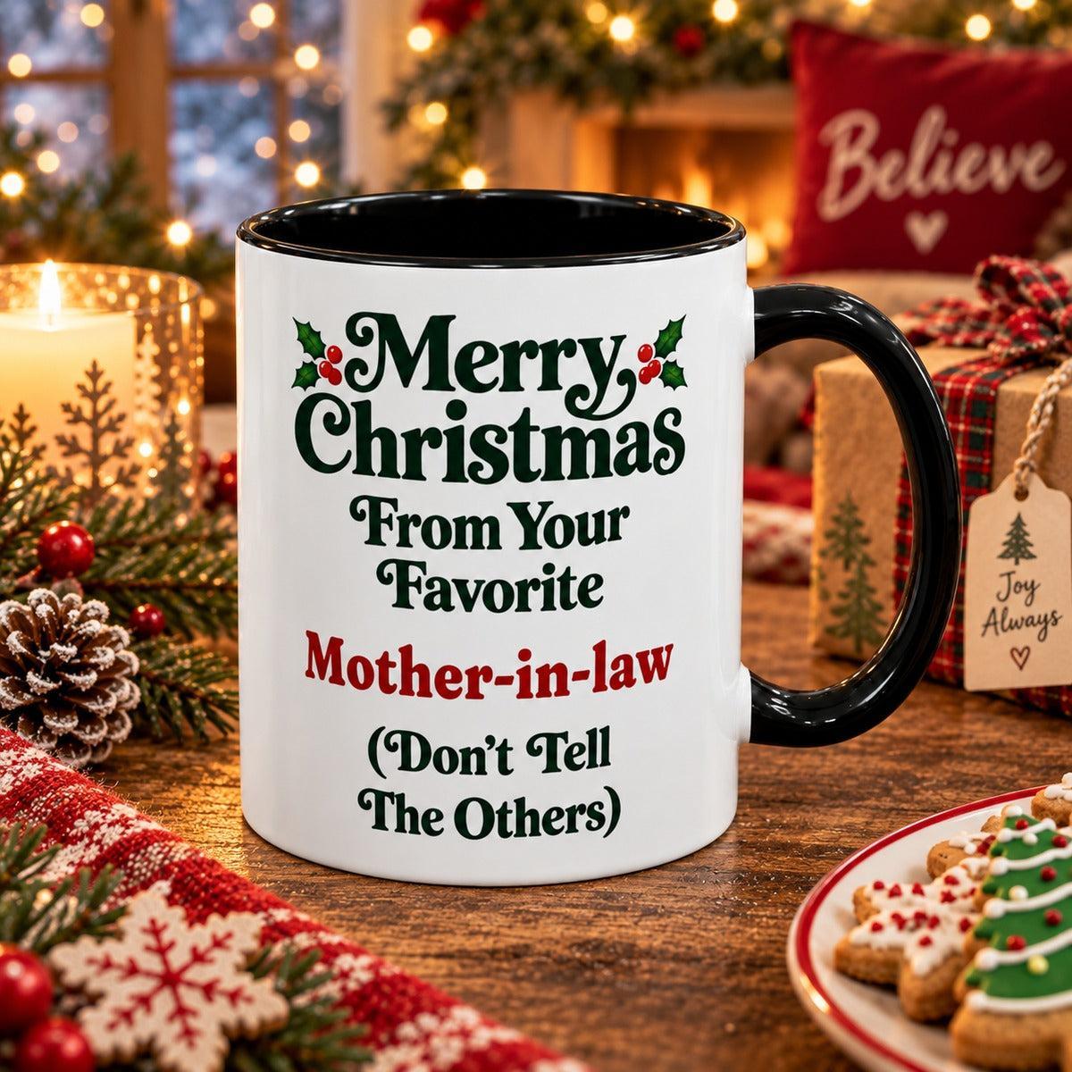 Merry Christmas From Your Favorite Mother-in-law Mug