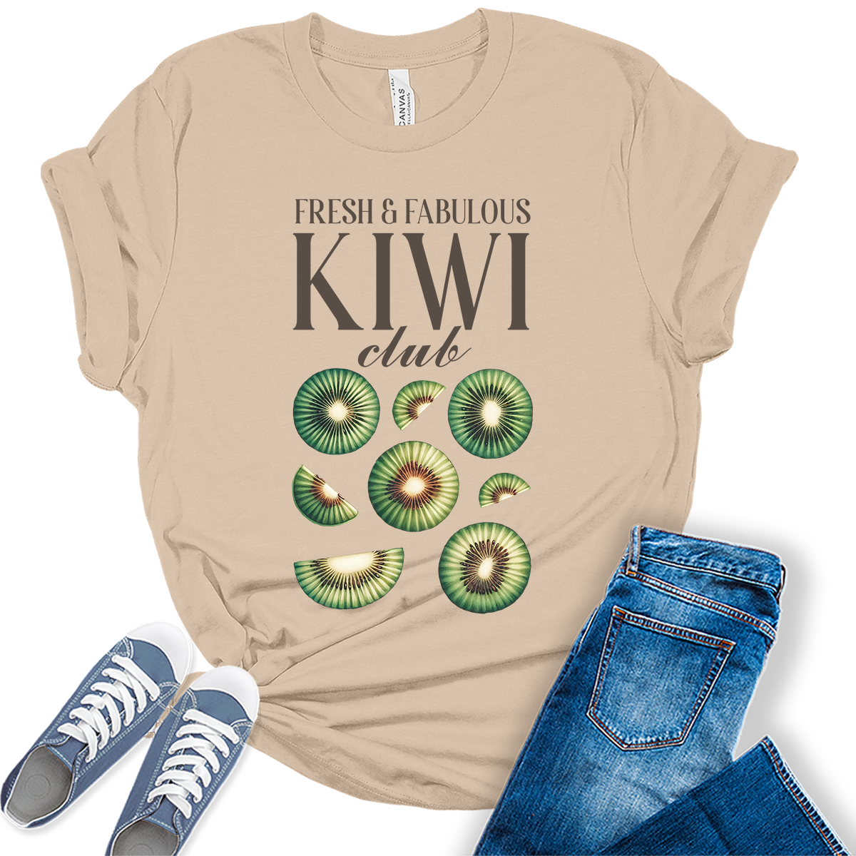 Kiwi Shirt Fruit Aesthetic Cute Graphic Tees For Women