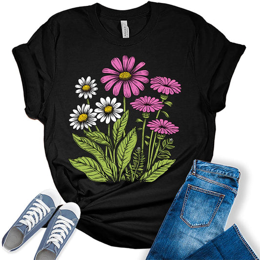 Beautiful Daisy Flowers Shirt For Women
