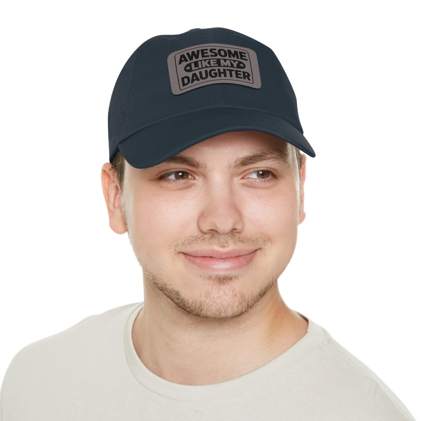 Awesome Like My Daughter Dad Hat with Leather Patch