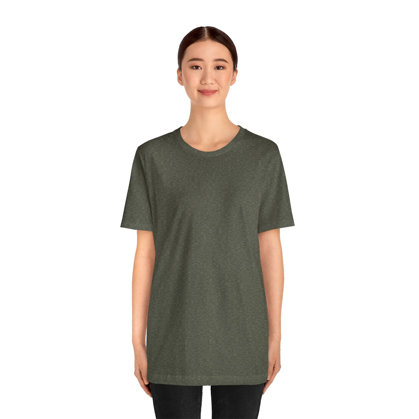 Womens Heather Military Green T Shirts Premium Casual Short Sleeve Shirts Oversized Tops