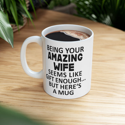 Gifts for Husband from Wife, Husband Birthday Christmas Anniversary Gifts for Him, Funny 11oz Unique Gift Coffee Cup Mug