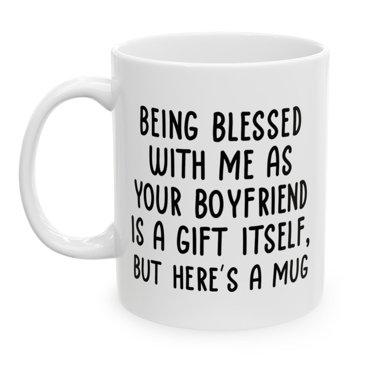 Gifts for Girlfriend from Boyfriend, Girlfriend Birthday Christmas Anniversary Gifts, Being Blessed With Me Funny 11oz Unique Gift Coffee Cup Mug